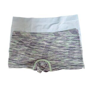 All In Motion Girls Briefs Underwear 2-Pack M (7/8) Cotton & Spandex Assorted Co